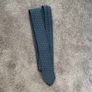 J. Crew Navy Tie with Baby Blue Dots